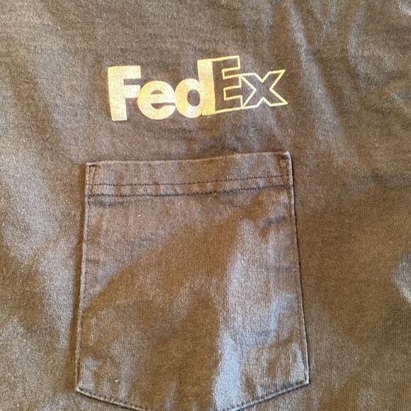 Fed Ex black workers pocket t-shirt , size L $12 - Picture 2 of 4